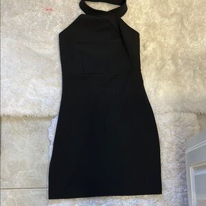 Express One Shoulder Black Dress